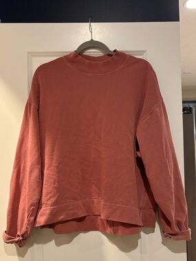 Old Navy Rust Oversized Mock Neck Sweatshirt Size Large